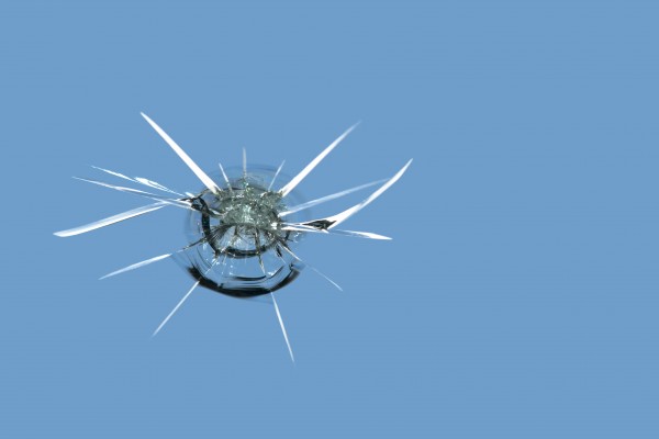 Stone chip in windscreen